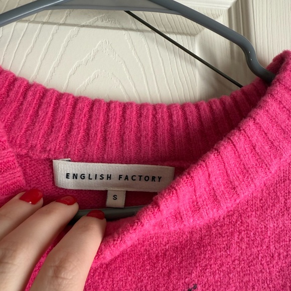 English Factory Pink Strawberry Sweater - Picture 2 of 3